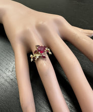 Load image into Gallery viewer, 2.38 Carats Impressive Natural Red Ruby and Diamond 14K Yellow Gold Ring