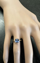 Load image into Gallery viewer, 1.30 Carats Natural Very Nice Looking Tanzanite and Diamond 14K Solid Yellow Gold Ring