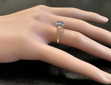 Load image into Gallery viewer, 1.30 Carats Natural Very Nice Looking Tanzanite and Diamond 14K Solid Yellow Gold Ring