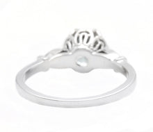 Load image into Gallery viewer, 1.88 Carats Natural Very Nice Looking Zircon and Diamond 14K Solid White Gold Ring