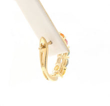 Load image into Gallery viewer, 2.60 Carats Natural Multi-Color Sapphire 14K Solid Yellow Gold Earrings