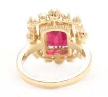 Load image into Gallery viewer, 6.50Ct Stunning Natural Ruby &amp; Diamond 14K Solid Yellow Gold Ring
