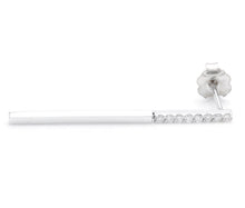 Load image into Gallery viewer, 0.20Ct Natural Diamond 14k Solid White Gold Drop Earrings