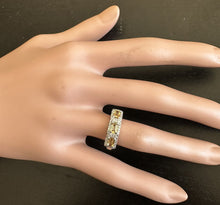 Load image into Gallery viewer, 1.35 Carats Exquisite Natural Yellow Sapphire and Diamond 14K Solid White Gold Ring