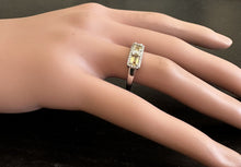 Load image into Gallery viewer, 1.35 Carats Exquisite Natural Yellow Sapphire and Diamond 14K Solid White Gold Ring