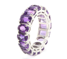 Load image into Gallery viewer, 8.00 Carats Exquisite Natural Amethyst 14K Solid White Gold Ring
