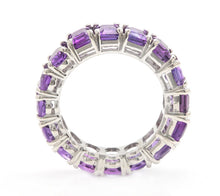 Load image into Gallery viewer, 8.00 Carats Exquisite Natural Amethyst 14K Solid White Gold Ring