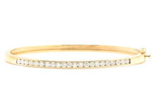 Load image into Gallery viewer, Very Impressive 1.40 Carats Natural Diamond 14K Solid Yellow Gold Bangle Bracelet