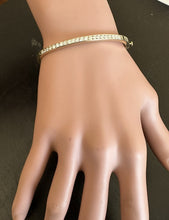 Load image into Gallery viewer, Very Impressive 1.40 Carats Natural Diamond 14K Solid Yellow Gold Bangle Bracelet