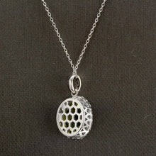 Load image into Gallery viewer, 4.00Ct Natural Peridot and Diamond 14K Solid White Gold Necklace