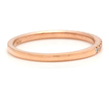 Load image into Gallery viewer, 14K Solid Rose Gold Diamond Wedding Band Ring