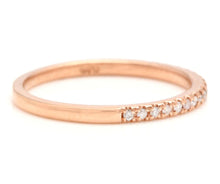 Load image into Gallery viewer, 14K Solid Rose Gold Diamond Wedding Band Ring
