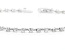 Load image into Gallery viewer, Very Impressive 1.40 Carats Natural Diamond 14K Solid White Gold Bracelet