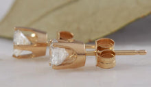 Load image into Gallery viewer, Exquisite .60 Carats Natural Diamond 14K Solid Yellow Gold Stud Earrings