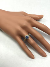 Load image into Gallery viewer, 2.00 Carats Natural Impressive Tanzanite and Diamond 14K Solid Yellow Gold Ring