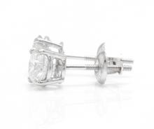 Load image into Gallery viewer, Exquisite 0.60 Carats Natural Diamond 14K Solid White Gold Stud Earrings