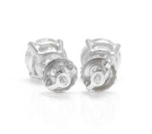 Load image into Gallery viewer, Exquisite 0.60 Carats Natural Diamond 14K Solid White Gold Stud Earrings