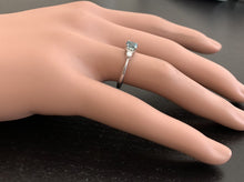 Load image into Gallery viewer, 1.30 Carats Natural Very Nice Looking Zircon and Diamond 14K Solid White Gold Ring