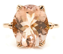 Load image into Gallery viewer, 4.08 Carats Natural Morganite and Diamond 14K Solid Rose Gold Ring