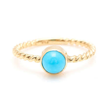 Load image into Gallery viewer, Splendid Exquisite Natural Turquoise 14K Solid Yellow Gold Ring