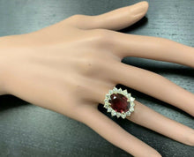Load image into Gallery viewer, 8.50 Carats Natural Very Nice Looking Tourmaline and Diamond 14K Solid Yellow Gold Ring