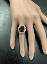 Load image into Gallery viewer, 8.50 Carats Natural Very Nice Looking Tourmaline and Diamond 14K Solid Yellow Gold Ring