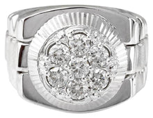 Load image into Gallery viewer, 1.25 Carats Natural Diamond 14K Solid White Gold Men's Ring