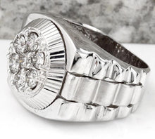 Load image into Gallery viewer, 1.25 Carats Natural Diamond 14K Solid White Gold Men's Ring