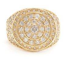 Load image into Gallery viewer, Heavy 5.00Ct Natural Diamond 14K Solid Yellow Gold Men's Ring