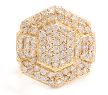 Load image into Gallery viewer, Heavy 5.80Ct Natural Diamond 14K Solid Yellow Gold Men's Ring