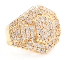 Load image into Gallery viewer, Heavy 5.80Ct Natural Diamond 14K Solid Yellow Gold Men's Ring