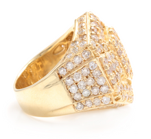 Load image into Gallery viewer, Heavy 5.80Ct Natural Diamond 14K Solid Yellow Gold Men's Ring