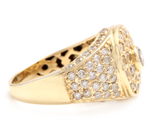 Load image into Gallery viewer, 2.75Ct Natural Diamond 14K Solid Yellow Gold Men's Ring