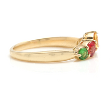 Load image into Gallery viewer, 1.00 Carats Exquisite Natural Multi-Color Sapphire 14K Solid Yellow Gold Ring