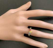 Load image into Gallery viewer, 1.00 Carats Exquisite Natural Multi-Color Sapphire 14K Solid Yellow Gold Ring