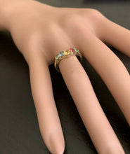 Load image into Gallery viewer, 1.00 Carats Exquisite Natural Multi-Color Sapphire 14K Solid Yellow Gold Ring