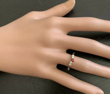 Load image into Gallery viewer, Impressive Natural Untreated Ruby and Natural Diamond 14K White Gold Ring