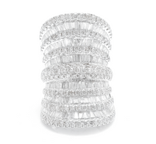 Load image into Gallery viewer, Splendid 5.50 Carats Natural Diamond 14K Solid White Gold Ring
