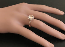 Load image into Gallery viewer, 2.00 Carats Natural Morganite and Diamond 14K Solid Rose Gold Ring