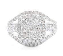 Load image into Gallery viewer, Splendid 1.50 Carats Natural Diamond 14K Solid White Gold Ring