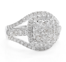 Load image into Gallery viewer, Splendid 1.50 Carats Natural Diamond 14K Solid White Gold Ring