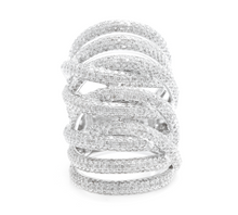Load image into Gallery viewer, Splendid 4.10 Carats Natural Diamond 14K Solid White Gold Ring