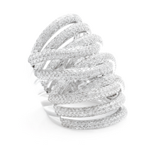 Load image into Gallery viewer, Splendid 4.10 Carats Natural Diamond 14K Solid White Gold Ring