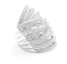 Load image into Gallery viewer, Splendid 4.10 Carats Natural Diamond 14K Solid White Gold Ring