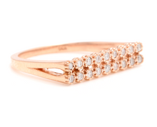 Load image into Gallery viewer, Splendid 0.25 Carats Natural Diamond 14K Solid Rose Gold Ring