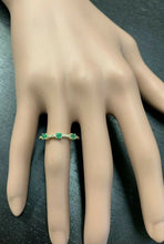 Load image into Gallery viewer, 0.45 Carats Natural Emerald and Diamond 14K Solid Yellow Gold Ring