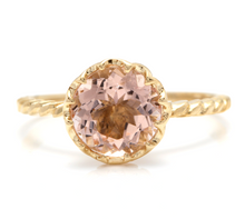 Load image into Gallery viewer, 2.00 Carats Exquisite Natural Morganite 14K Solid Yellow Gold Ring
