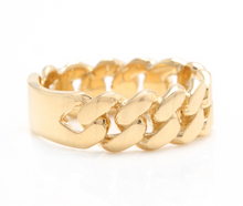Load image into Gallery viewer, Amazing 14K Solid Yellow Gold Unisex Cuban Link Ring