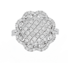 Load image into Gallery viewer, Estate Splendid 1.38 Carats Natural Diamond 14K Solid White Gold Ring