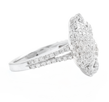Load image into Gallery viewer, Estate Splendid 1.38 Carats Natural Diamond 14K Solid White Gold Ring